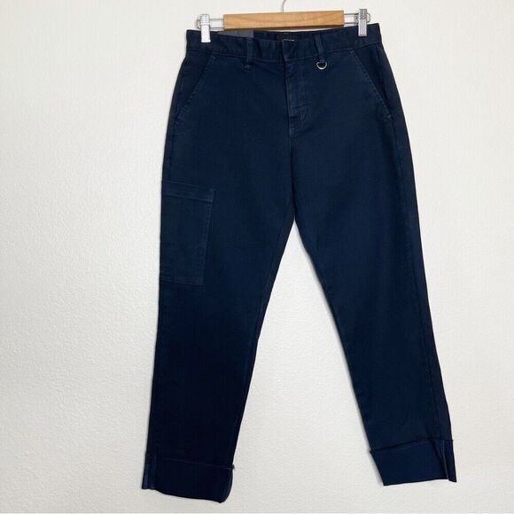 Joe’s Jeans Size 26 Cargo Pants Tapered Blue Black Wash Utility Raw Cuff SAMPLE - Picture 2 of 9